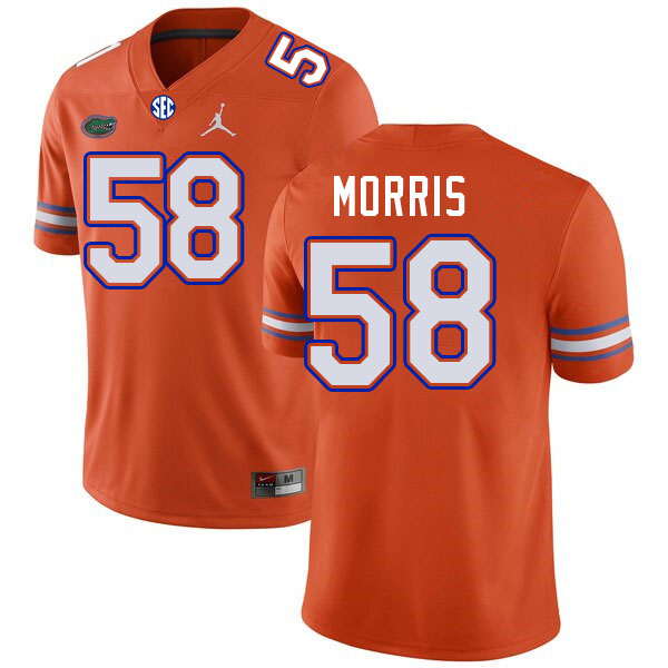 Men #58 Andre Morris Florida Gators College Football Jerseys Stitched-Orange